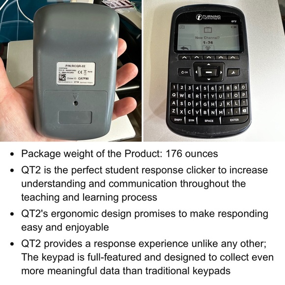 Turning Technologies QT2 response device student education college learning - Picture 2 of 5